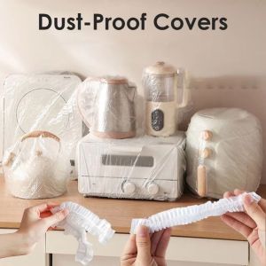 SJJL MALL 50Pcs Ultra Large Disposable Tray Cover Stretchable Elastic Band Disposable Food Cover Universal Dustproof Wrap Bowl Covers Kitchen Storage