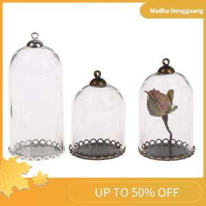 Madha Dollhouse Display Jar with Base Beads Cap Vials Pendant Bottle