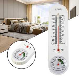 WS Termometer Dinding Alat pengukur suhu ruangan Hygrometer analog 9 inch/pengukur suhu ruangan