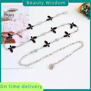 Beauty Wisdom Trendy Butterfly Decoration Metal Chain Belt Adjustable Elegant Thin Body Waist Chain Dress Sweater Pendant Decoration Belt Gift