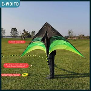 E-WOITD  Kite Prairie Kite 1.2m Easy To Fly Adult Children Kite Triangle Kite Breeze Easy To Install