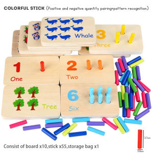 Childrens Montessori Baby Number Toy Math Counting Matching Learning Stick Early Education Toy