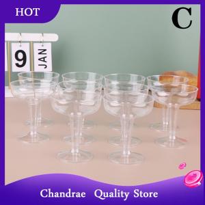 [Chandrae] 10ชิ้นถ้วยพลาสติกใสแชมเปญบาร์สำหรับปิ้งแก้วอุปกรณ์ดื่มสำหรับงานเลี้ยงวันเกิดงานแต่งงานงานเทศกาลครบรอบ