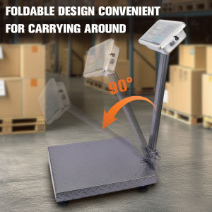 Durable Foldable Floor Scale with Large LCD Screen Industrial Platform for Heavy Industrial and Warehouse Applications