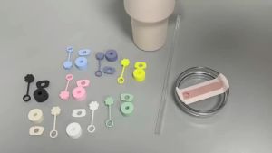 Applicable to Stanley Water Cup 30oz/40oz Silicone Dust-Proof Cup Lid Straw Cap Dust-Proof Overflow-Proof Straw Cover Leak-Proof Plug