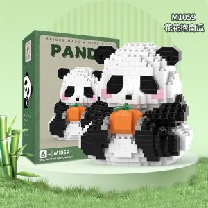 LELE Mainan Balok Panda Bricks Nano Block karakter kartun DIY Susun Edukasi Mainan Anak Perempuan