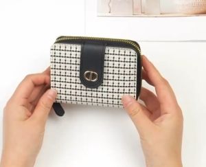 NCW-079 INS Fashion Luxury Short Bifold Wallet Simple Large-capacity Multi-cards Organ Card Holder Ladies Money Clip