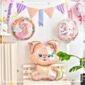 31 inches Lina bell theme Fox Lina bell happy birthday party decorations aluminum foil balloon. 