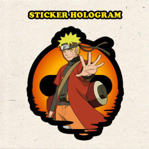 Stiker Hologram Anime Naruto shipudent sticker ukuran 8 cm