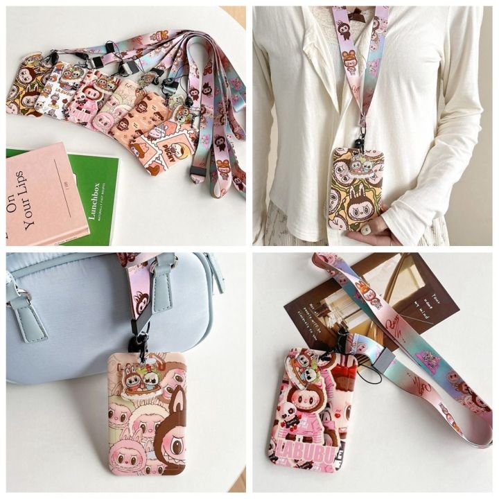 FZLMYANGNDQZ Plush Animal Card Holder Keychain Plush Card Cover Cute Plush Photocard Holder With Keychain Cover Cartoon Work Card Sleeves