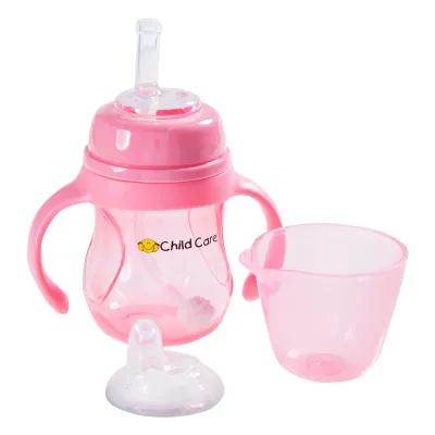 Child Care 3-in-1 Training Cup for Baby or Toddler (Sippy Cup) (With Straw Cup or Spout) (BPA Free)
