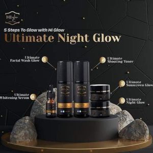 BISA COD/ BAYAR DI TEMPAT | HI GLOW PAKET NIGHT GLOW CREAM BPOM UNTUK WAJAH NORMAL/FLEK RINGAN