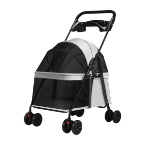 OUTOPEN Dog Cat Pet Stroller 4 Wheels Foldable Pet Push Cart Cat Stroller Large Capacity Pet Trolley Carrier Outdoor