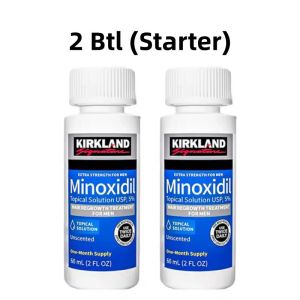 100% Original Kirkland Minoxidil 5% Extra Strength Hair Regrowth Topical Solution for Men - 6 Months Supply (6x60ml Bottles) with Dropper