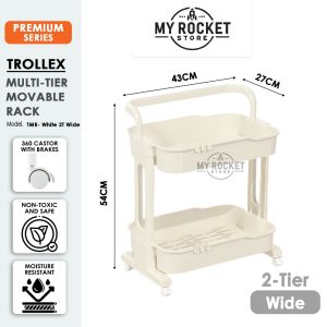 Storage Cart Rack for Kitchen Bathroom & Laundry With Wheels Home Organiser Trolley Organizer Roller