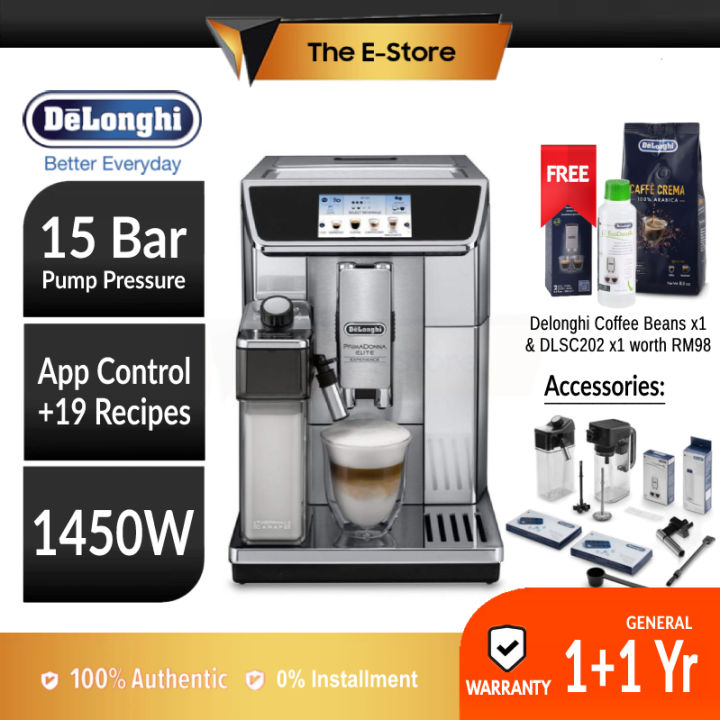 (Free Gift) Delonghi PrimaDonna Elite Experience Fully Automatic Coffee