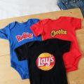 Factory direct sales MAD POTATO Food Themed OREO CHEETOS LAYS KITKAT MANG INASAL Baby Onesie Unisex Romper Monthly. 