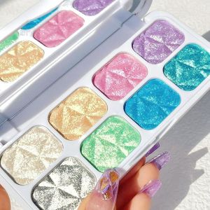 HMF2001 Highlighters Highlight Makeup (C02. 8 Colors Face Body Cheek Diamond Shimmer Highlighter EyeShadow)