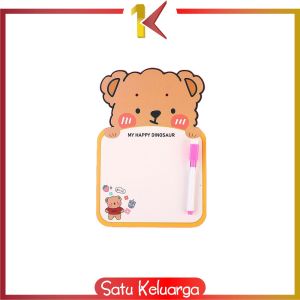 SK-M353 Mainan Edukasi Papan Tulis Mini Anak Karakter Free Spidol Bisa Dihapus dengan Tali Gantung