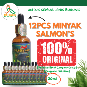 Paket Grosir 12 Pcs Minyak Salmon Omega Plus Suplemen murai kacer cucak ijo Vitamin Suplemen