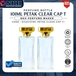 [ 1 PCS ] BOTOL KOSONG MINYAK WANGI 101ML PETAK CLEAR CAP T PRESS ( SJ40 )