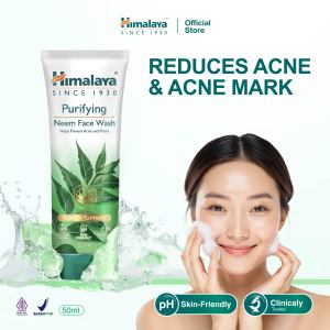 Himalaya Acne Face Wash Neem 50ml | Herbal Care for Soothing & Moisturizing Skin