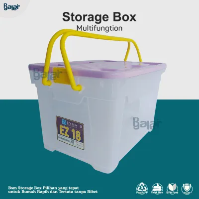 Container Box Plastik CB 150 130 95 82 75 52 45 35 30 25 18 L Liter murah EZY Boks Kotak Penyimpanan Serbaguna BPA FREE