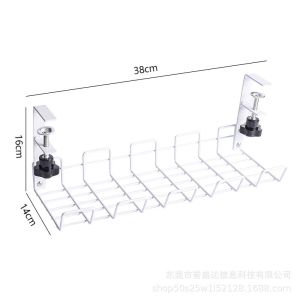 No Drill Steel Under Desk Cable Management Tray Desk Cable Management Rack Socket Storage Rack