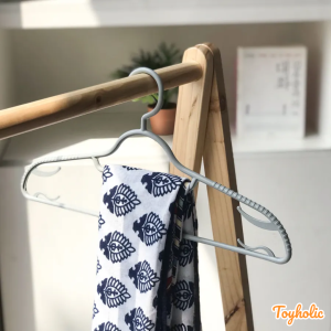 Móc nhựa nguyên khối combo 10 treo quần áo siêu bền có gờ chống trượt đồ dùng tiện ích
