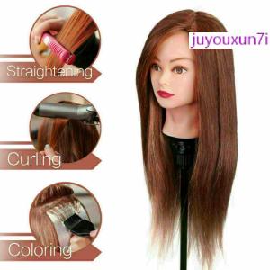 juyouxun7i ตุ๊กตาช่างทำผมคนผมจริงสำหรับฝึกทำผมมนุษย์