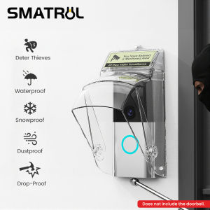 SMATRUL Camera Anti-Theft Alarm Bracket for Doorbell Waterproof Protective Cover with Audible & Visual Alarm Outdoor Fit Ring Blink