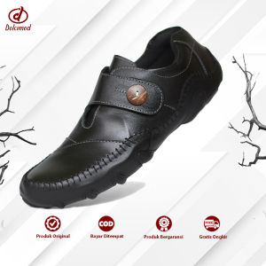 DOLCIMOD - Sepatu Pantofel Pria Kulit Sapi Formal Slip On Anti Slip Moccasin Cowok Keren Mewah Bally Mahal Acara Pesta Formal Kerja Kantor Kondangan Cibaduyut Crocodile Yongki Komaladi Fordza