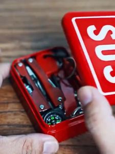 Multi-Functional Tool Kit for Wilderness Survival Emergency Kit SOS Rescue Box