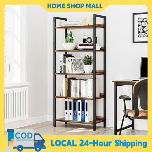 5 Tier Freestanding Shelving Unit Multi‑Tier Storage Shelf Heavy‑Duty Open Bookshelf Standing Display Rack for Books Decor Home Organization
