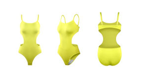 สีทึบ เปิดไฟล์ สลิง เปิดหลัง ชุดว่ายน้ำชิ้นเดียว