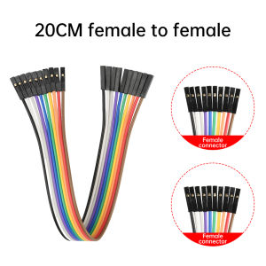 diymore 10PIN Pure Copper DuPont Cable Thickened 28 Core 20CM 30CM Female to Female Male to Male Male Color Cable 2.54 Terminal Connection Cable Gold Plated