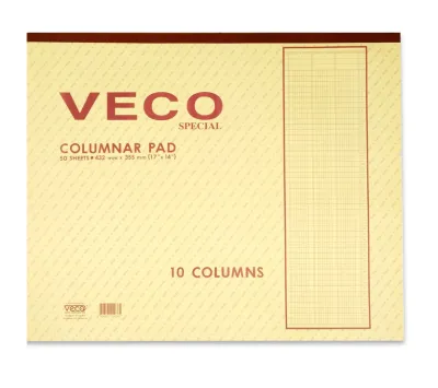 Veco Accounting Columnar Pad