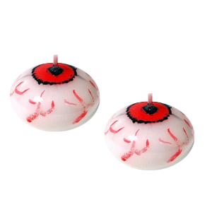 2PCS Eyeball Floating Candle 4*4*1.5cm Lilin Apung Bola Mata Lilin Terapung Alat Peraga Suasana Halloween