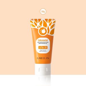 Gmeelan | Scrub Eksfoliasi Mencerahkan dengan Enzim Jeruk | Lembut untuk Kulit Kusam & Sensitif | Pembersih Mendalam | 50g