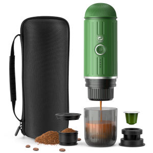 i Cafilas [ME2218] 19 Bar 2in1 Portable Espresso Coffee Machine with heating function Fit Nespresso Capsule & Coffee Powder for Vehicle Travel Home Office