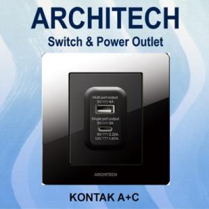 ARCHITECH DIAMOND V16-E31 A+C FAST CHARGER / CHARGING USB BLACK