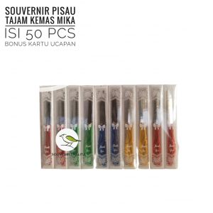 Souvenir Pernikahan Pisau Dapur Kemas Full Mika Isi 50 Pcs