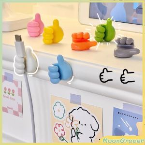 M.G 10pcs Thumb Up Shape Hook soft Wire Cable Holder Multifunctional Plant Vines Clip Random Color