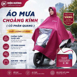 Áo mưa choàng kính Điện Hương có phản quang hàng vải siêu bền