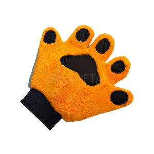 Universal Car Wash Gloves Bear Paw Pattern Coral Fleece Gloves