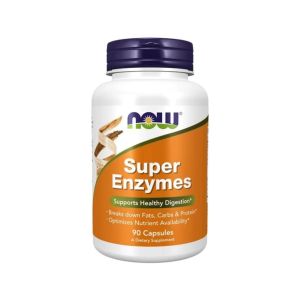 Now Super Enzymes Supports Healthy Digestion + Viên uống hỗ trợ hệ tiêu hóa khỏe mạnh - Sản phẩm là sự kết hợp của nhiều enzyme tiêu hóa cùng các thành phần hỗ trợ như Betaine HCl Ox bile và chiết xuất dứa (Bromelain) giúp phân giải protein chất béo v