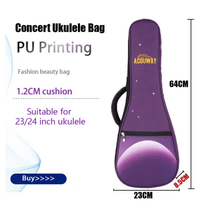 Ukulele Bag 6MM Padded Case 24/26 inch Concert/Tenor size Oxford Cloth Ukelele cover Waterproof Travel gigs
