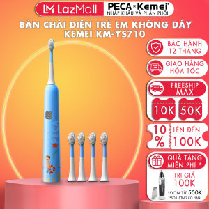 Bàn chải đánh răng điện trẻ em KEMEI KM-YS710 lông bàn chải tơ mềm an toàn điều chỉnh nhiều mức độ rung - Hàng chính hãng nhập khẩu PECA 260123