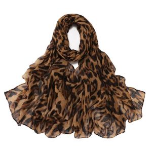 INNICE Thin Leopard Print Scarf Long Soft Femme Headband Fashion Stoles Wrap