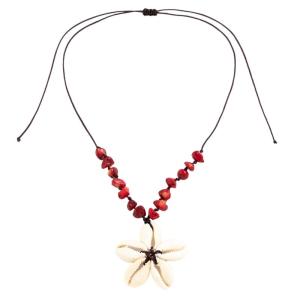 Vỏ thời trang mặt dây chuyền hoa Vòng cổ phong cách dân tộc dây chuyền chạm xương quai xanh đơn giản có thể điều chỉnh vòng cổ dây đeo ôm sát cổ tuyên bố trang sức